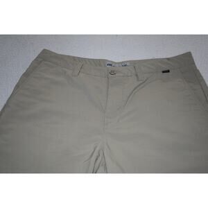 Travis Mathew Golf Shorts Mens Size 34 Wicking Performance Tan Flat Front
